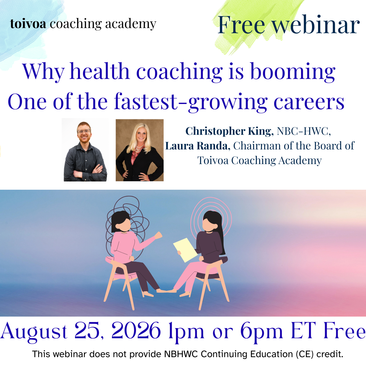 Why Health Coaching Is Booming webinar on August 25, 2026