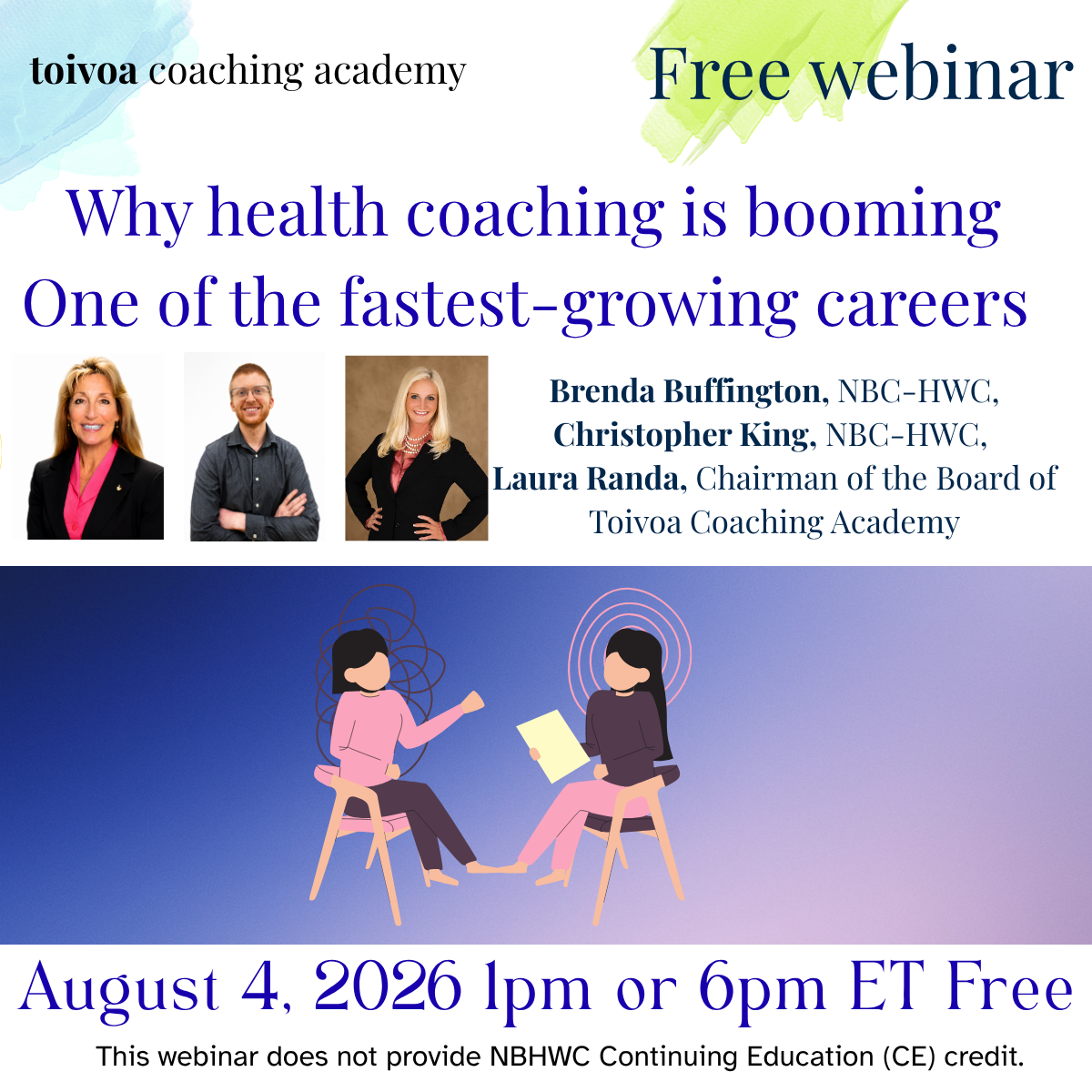 Why Health Coaching Is Booming webinar on August 4, 2026